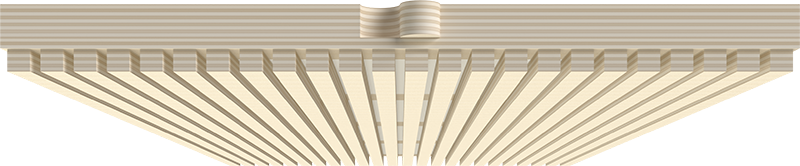 Face visible du panneau acoustique rainuré en bois ab pano 50