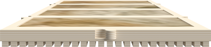 ab pano 50 - Panneau acoustique rainuré en bois