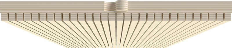 Face visible du panneau acoustique rainuré en bois ab pano 50 Sport