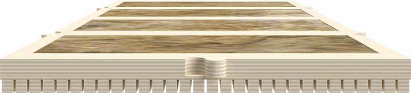 Face absorbeurs du panneau acoustique rainuré en bois ab pano 50 Sport